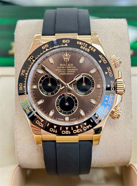 daytona 116515 rose gold chocolate con dial oysterflex